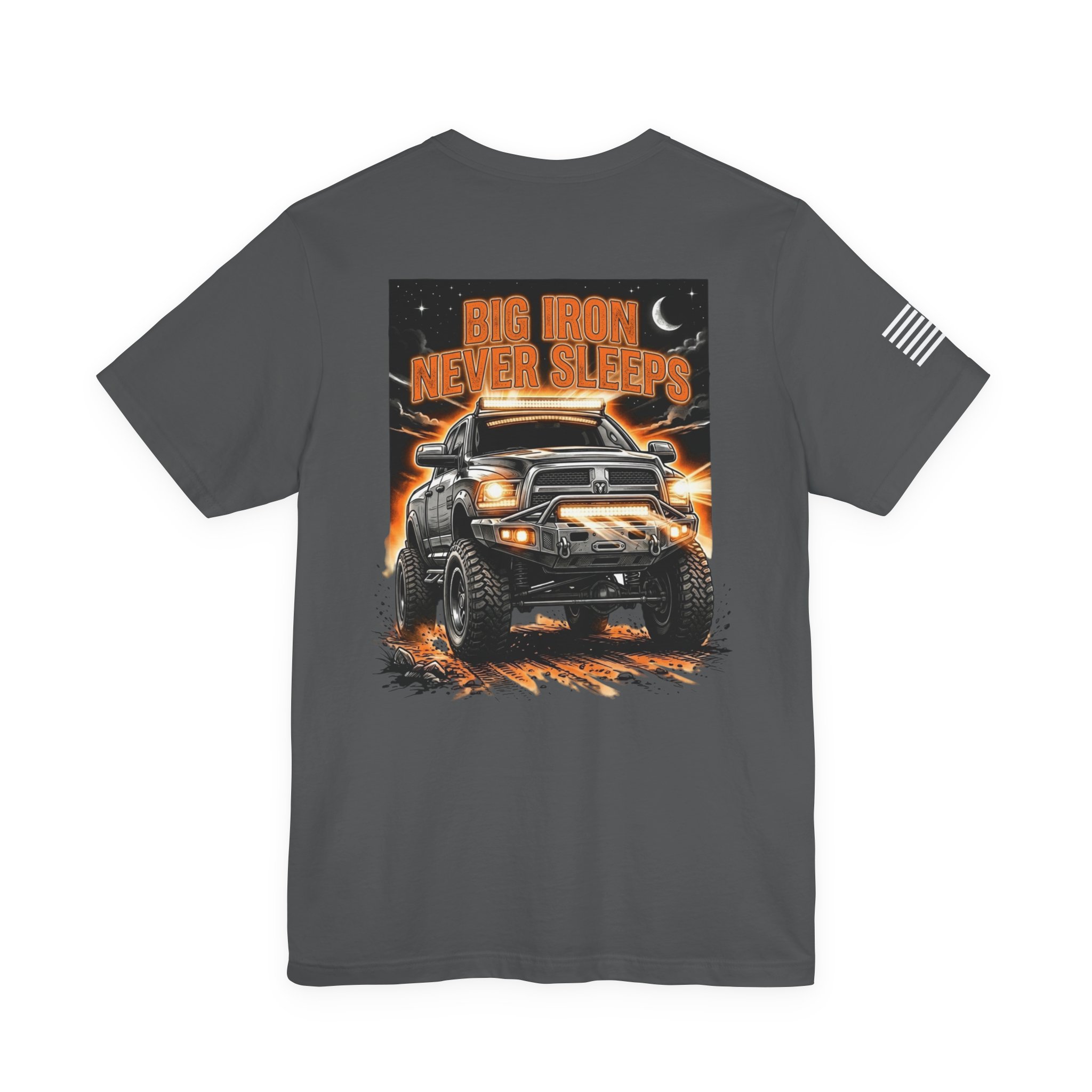 "Big Iron Never Sleeps" Official Shop Logo Tee - Image 10