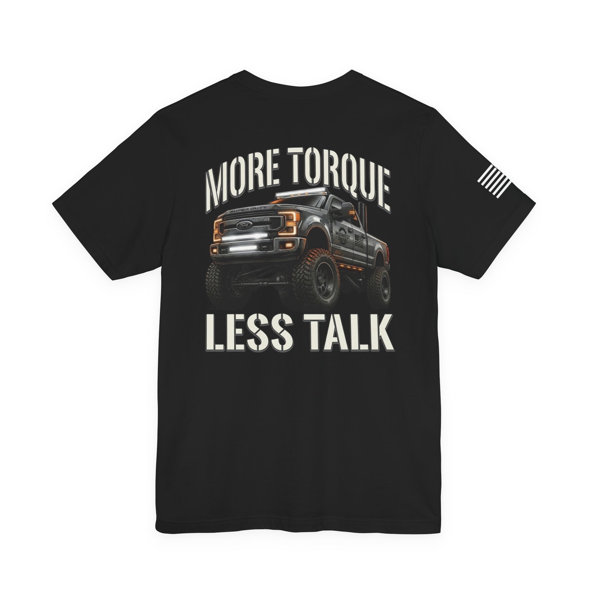 "More Torque Less Talk" Official Shop Logo Tee - Image 2