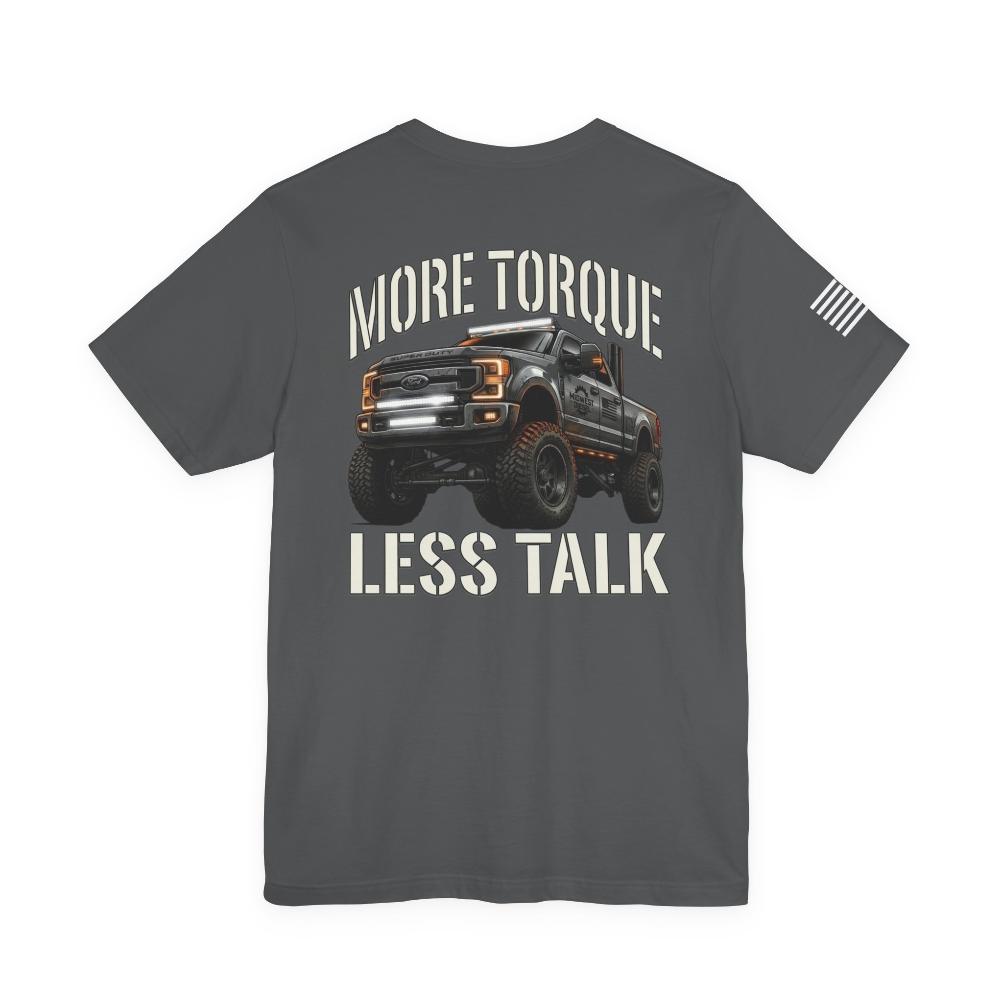 "More Torque Less Talk" Official Shop Logo Tee - Image 10