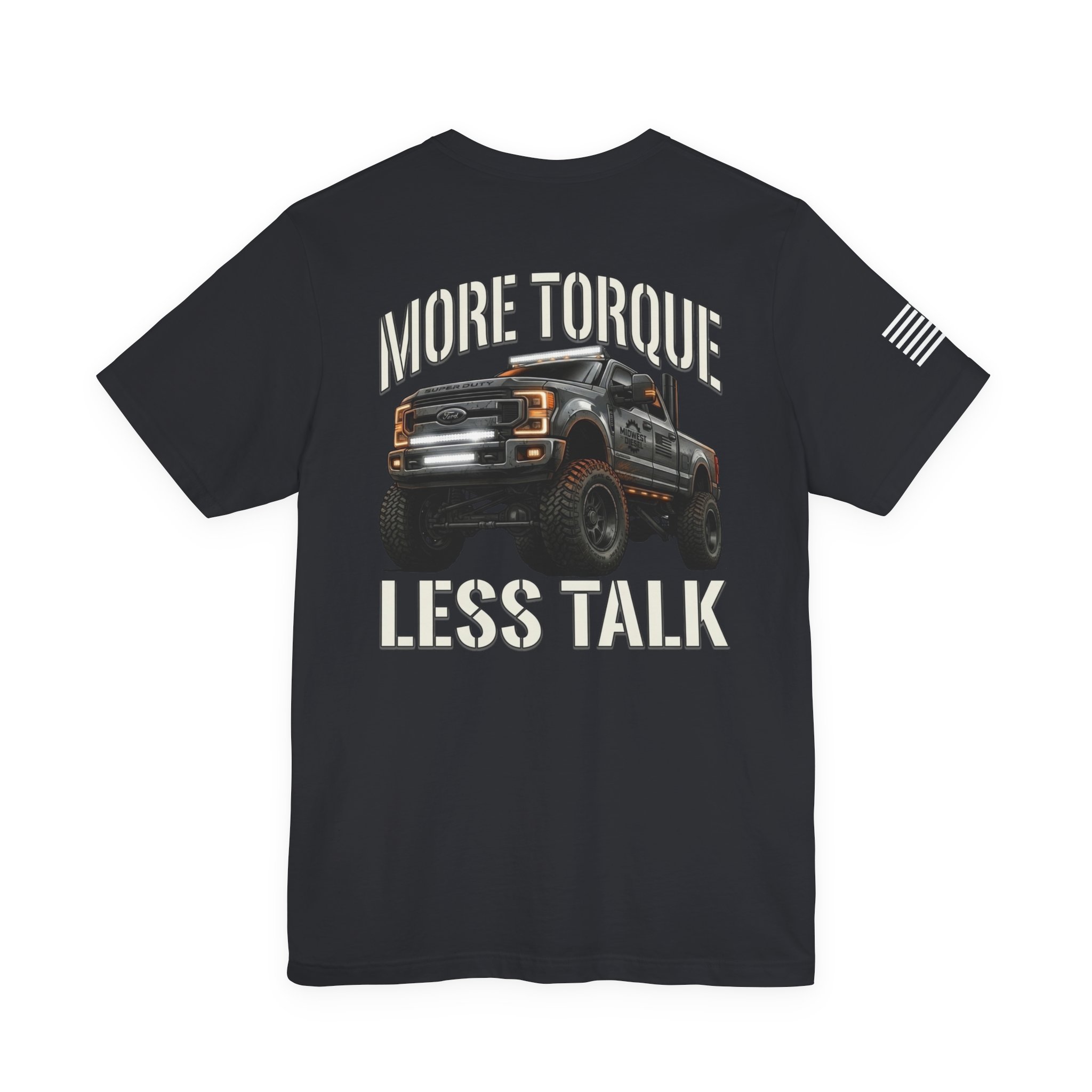 "More Torque Less Talk" Official Shop Logo Tee - Image 6