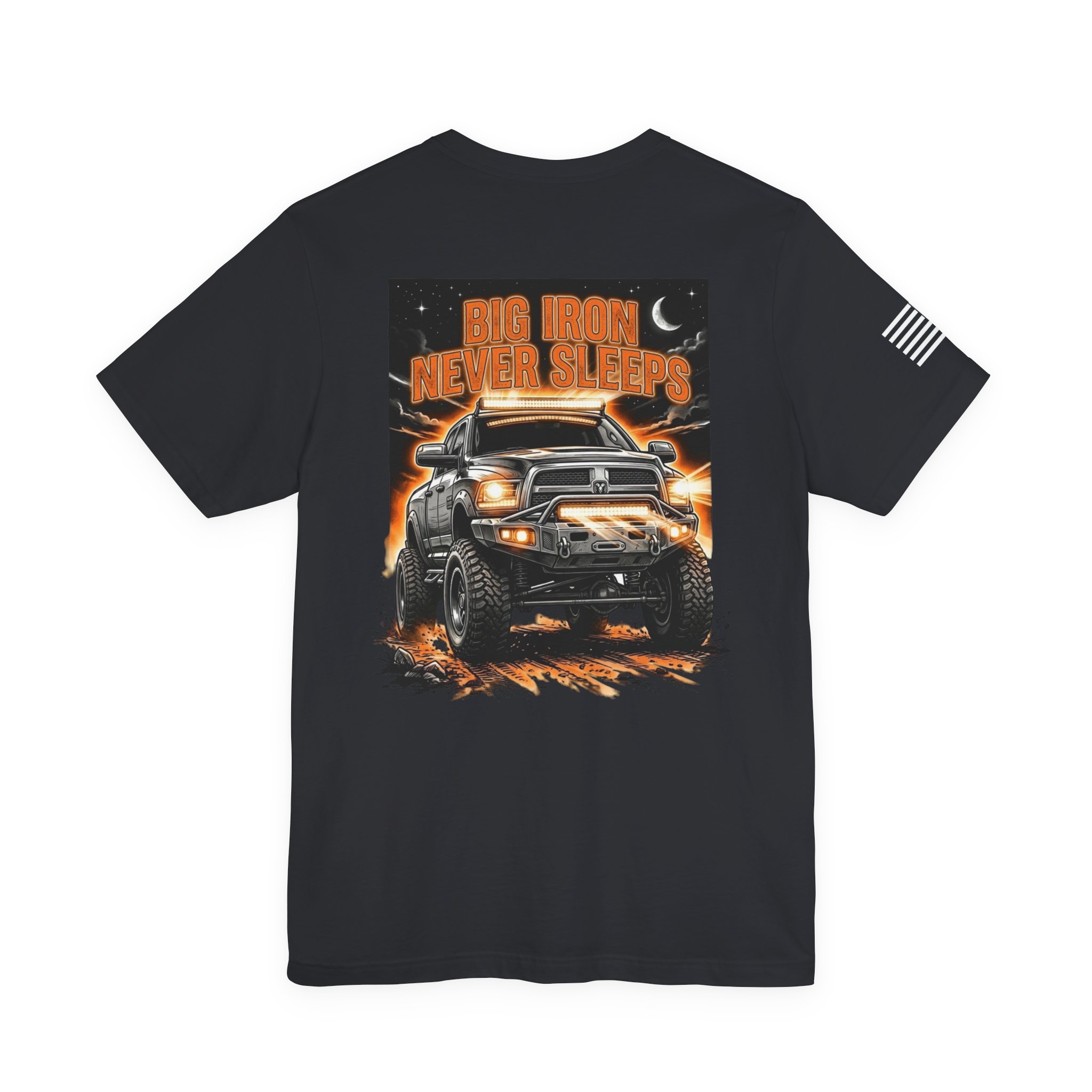 "Big Iron Never Sleeps" Official Shop Logo Tee - Image 6