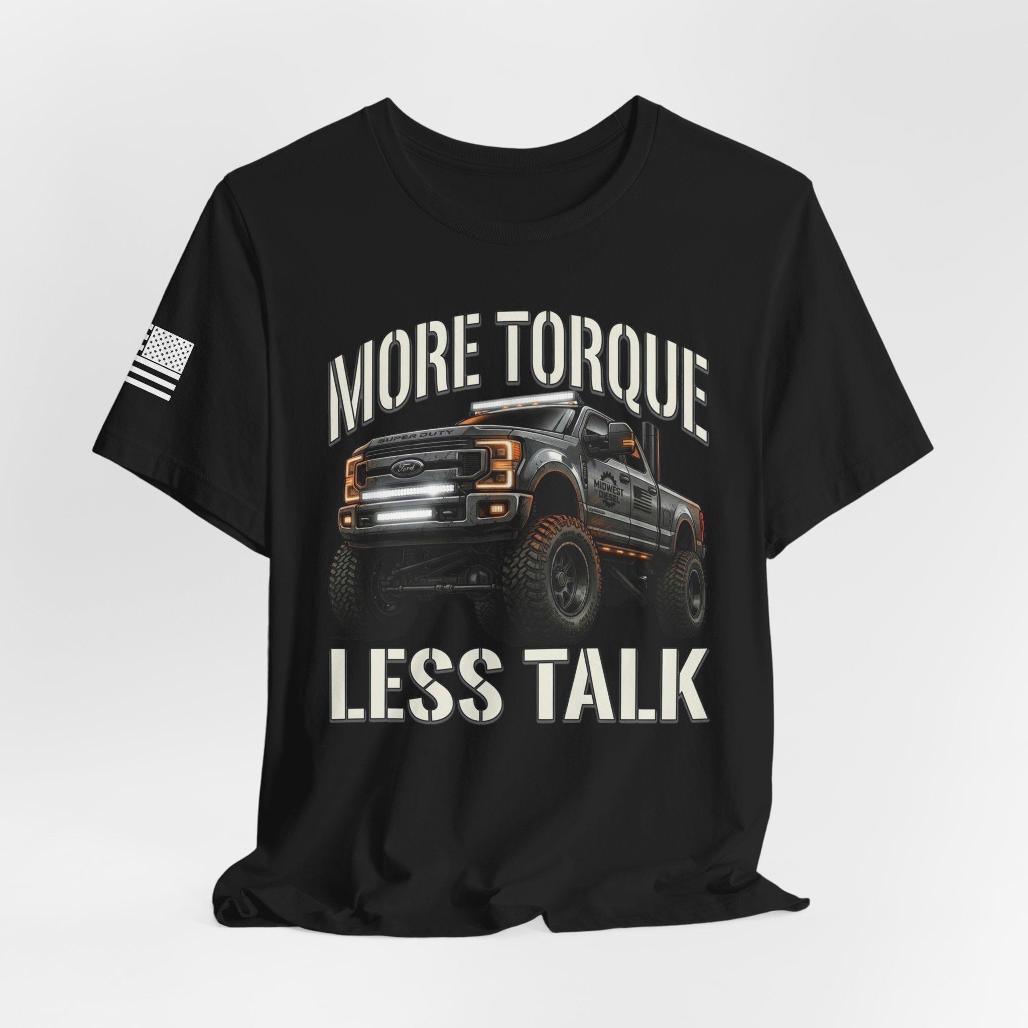 "More Torque Less Talk" Super Duty Diesel Tee - Image 4